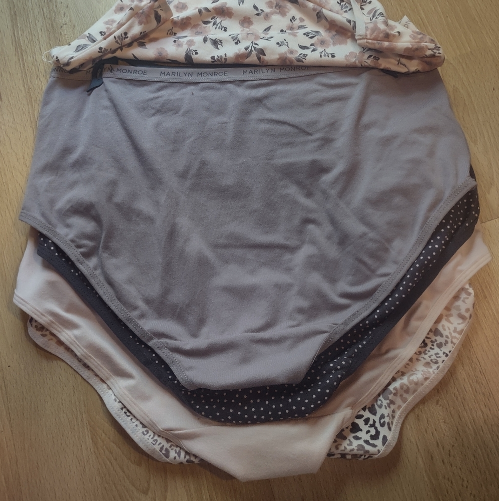 NWT Marilyn Monroe Leopard and Polka Dot Panties Set - Purple and Cream - Picture 7 of 12